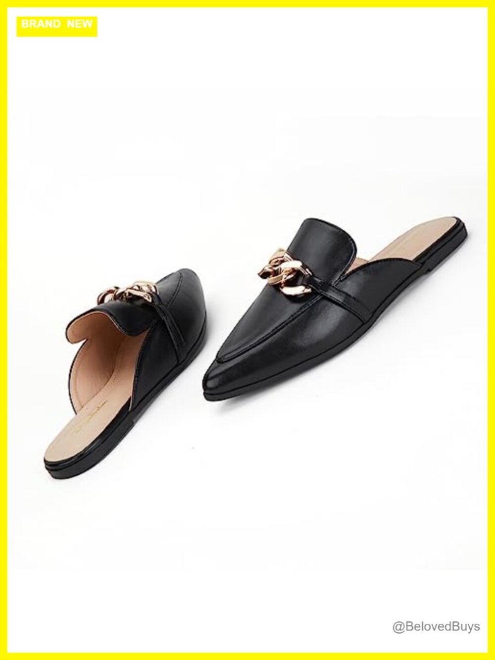 Suede & PU Mules for Women Pointed Toe Slip On Flats Loafers Comfort - Picture 3 of 6